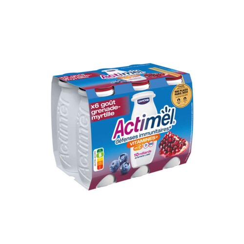 Actimel Défenses Immunitaires+ saveur Grenade Myrtille 6*100g