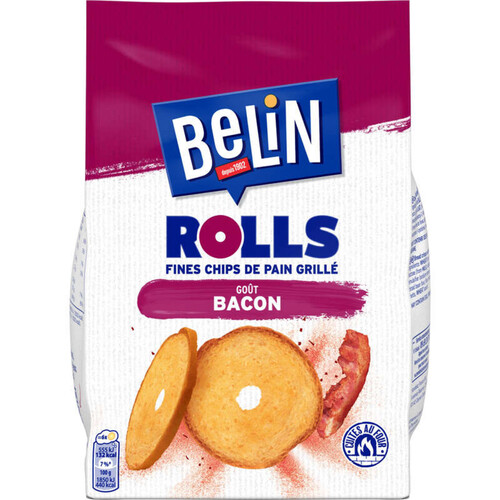 Belin Biscuits Apéritifs Chips Fines de Pain grillé Bacon 150g