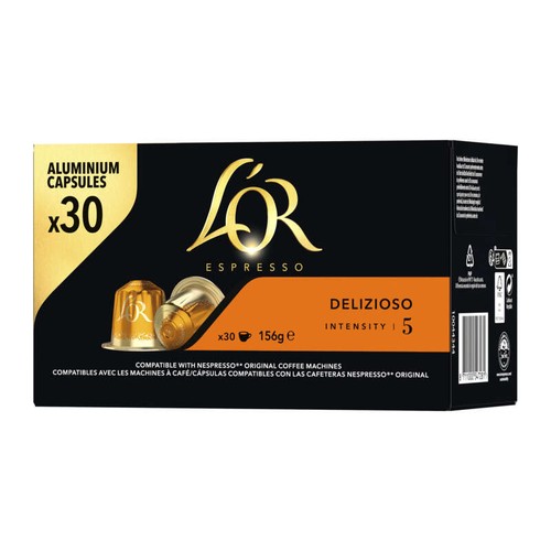 L'Or Espresso Delizioso café en capsules (intensite 5) x30 156g