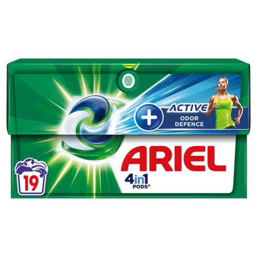 Ariel 4in1 pods active odor defence x19 lavages