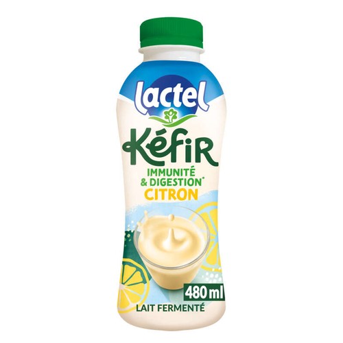 Lactel Kefir Citron Lait Fermente Bouteille 480ml