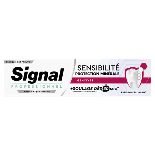 Signal professionnel dentifrice sensibilité action minérale gencives 75ml