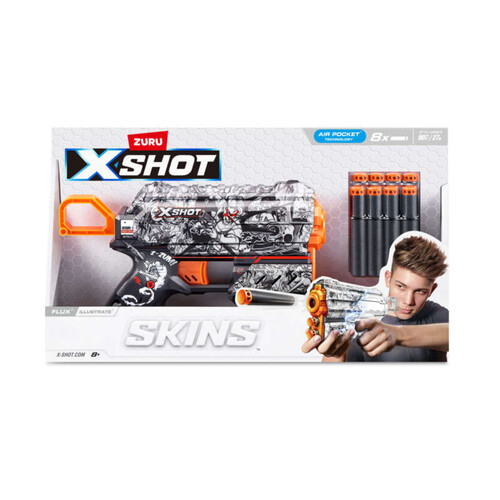 Zuru pistolet X-shot ninja skins flux