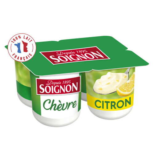 Soignon Brassé au lait de chèvre citron 4x125G