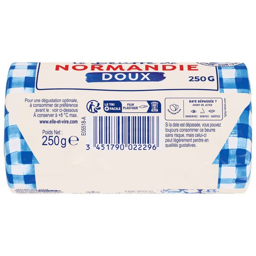 Elle & Vire Elvir Beurre Normandie Doux 250g