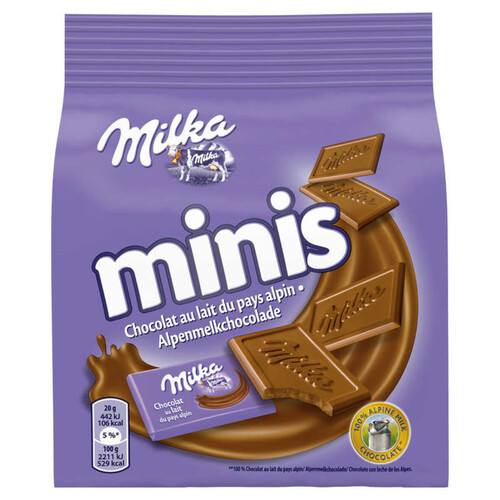 Milka Minis Tablette Chocolat au Lait 200g