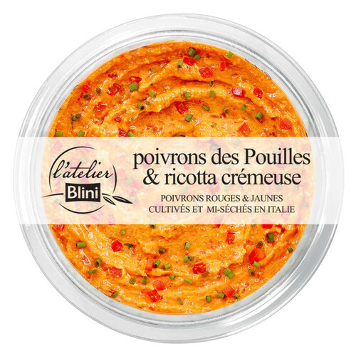 Atelier de Blini Tartinable Poivrons & Ricotta 140g