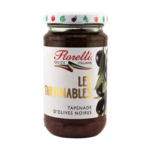 Florelli Les tartinables Tapenade d'olive noires 190g 