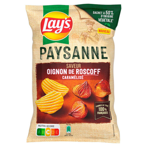 Lay's - Chips paysanne saveur oignons de Roscoff caramélisés - Le sachet de 120g