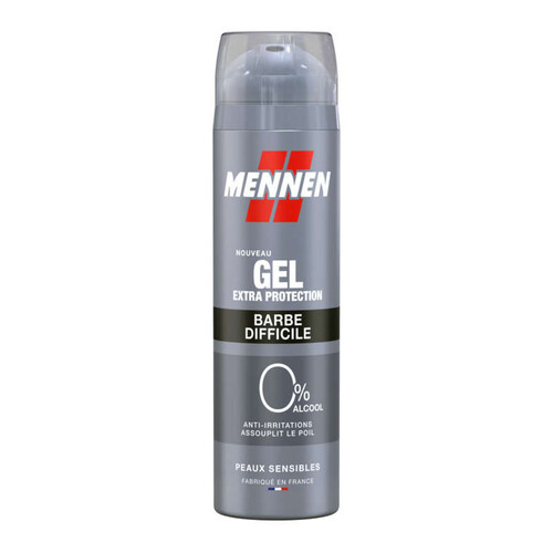 Mennen Gel Extra Protection 0% d'Alcool Barbe Difficile 200ml