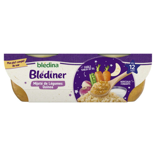 Bledina Blediner Mijoté De Légumes Et Quinoa 2X200G Dès 12 Mois