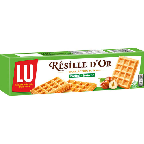 Lu Résille d'Or Biscuits Gaufrettes Fourrées au Praliné Noisette 110g