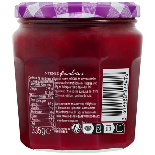 Bonne Maman Confiture framboise intense 335g