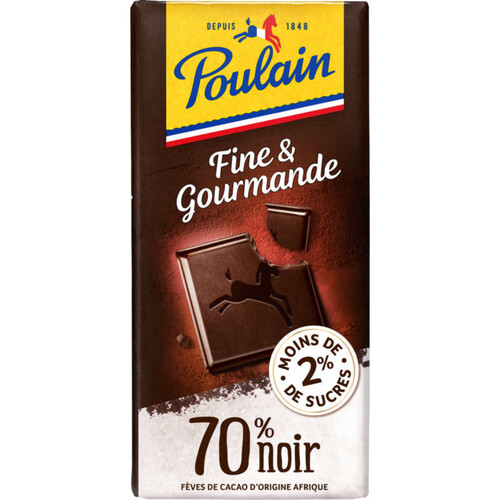 Poulain ligne gourmande tablette de chocolat noir 100g
