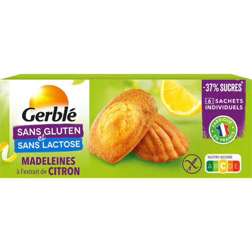 Allergo Madeleines Saveur Citron - Sans Gluten Et Lactose 6 X 30G