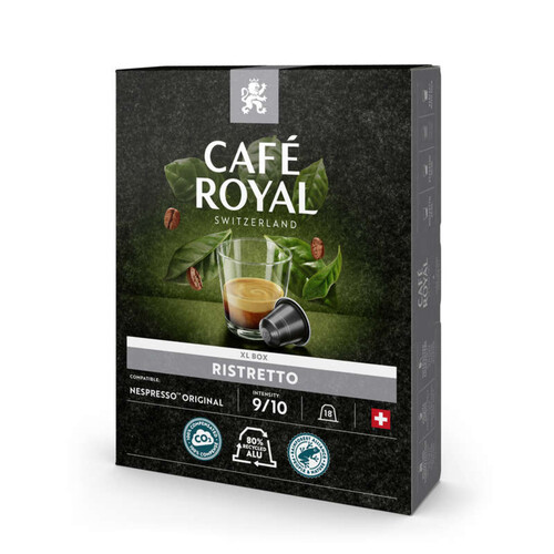 Café Royal Capsules Ristretto Intensité 9/10 pour Nespresso® x18