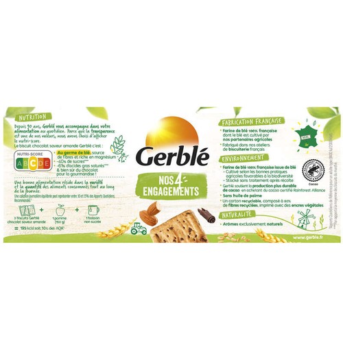 Gerblé Biscuit chocolat amande   200g