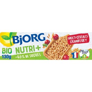 Bjorg Nutri + multicéréales cranberry Bio 130g