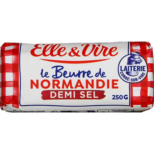 Elle & Vire Elvir Beurre de Normandie Demi-Sel 250g