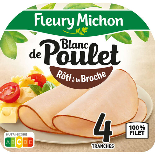 Fleury Michon Blanc De Poulet Rôti À La Broche X4