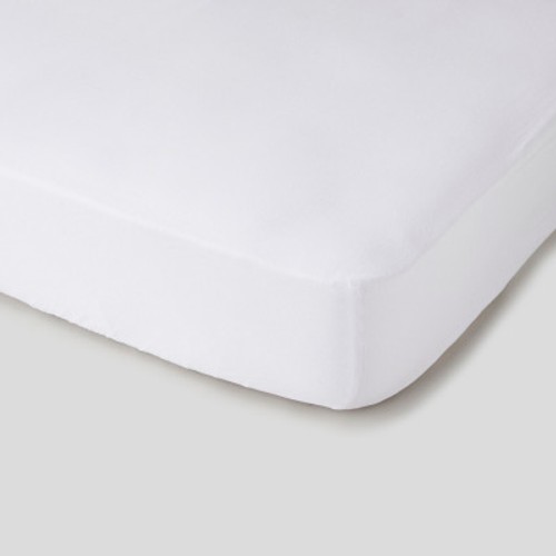 Monoprix Maison Drap Housse 160X200cm, Blanc, Jersey en Coton Bio