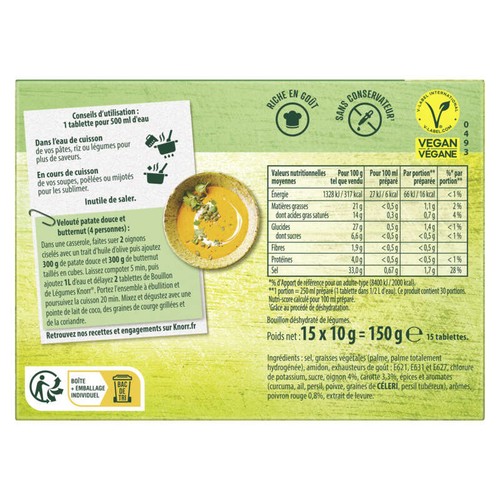 Knorr Bouillon De Légumes 150g