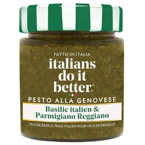 Italians Do It Better Pesto, Basilic Et Parmigiano Reggiano 135g