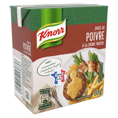 Knorr Sauce Poivre à la Crème Fraîche Brique 30cl.