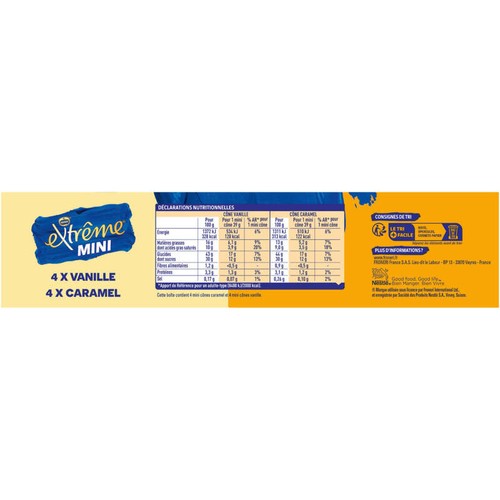 Nestlé Extrême 8 Mini Caramel beurre salé 312g