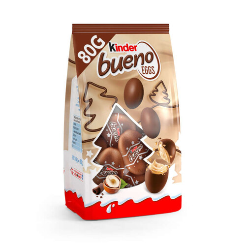 kinder Bueno œufs gaufrettes chocolat fourrés et noisettes 80g