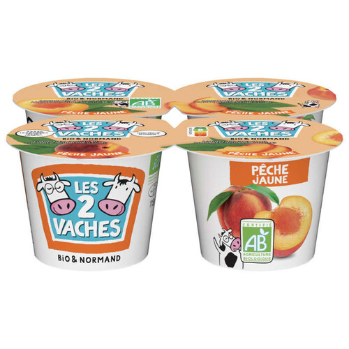 Les 2 vaches Brasse pèche Bio 4x115g