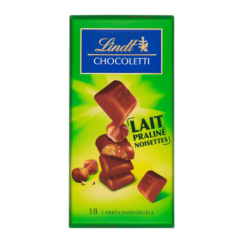 Lindt Chocoletti Tablette Chocolat Lait Praliné Noisettes 100 g