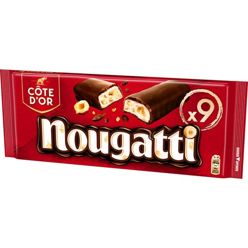 Côte d'Or Nougatti Barres Chocolatées au Lait et Nougat 9x30g