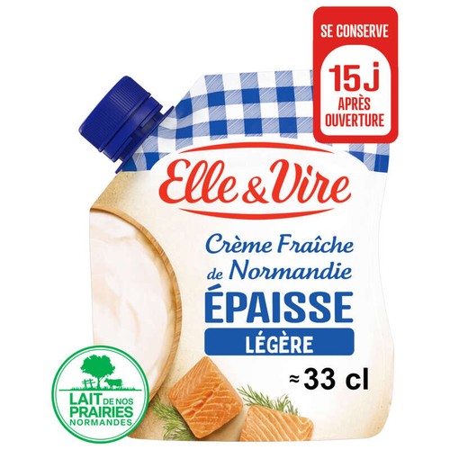 Elle & Vire Crème De Normandie Épaisse Légère 12% de Mg 33cl