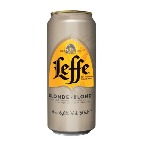 Leffe Bière blonde abbaye en canette 50cl