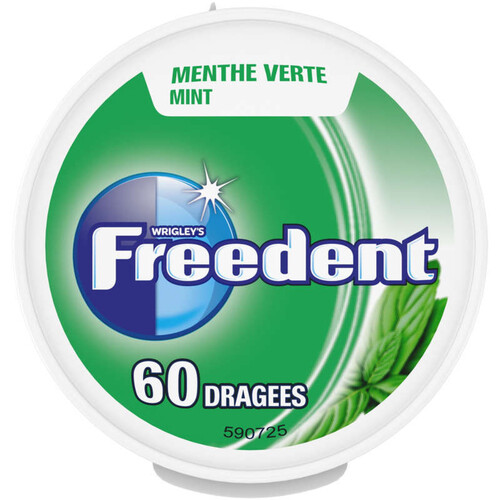 Freedent Dragées Classique Menthe Verte Boîte De 60 Dragées 84G - Ag50A