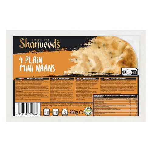Sharwoods Naan Mini x4-260g
