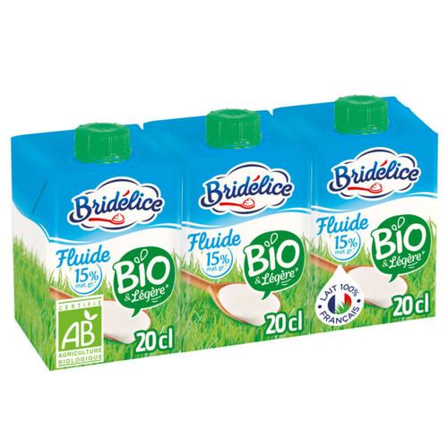 Bridélice Fluide Légère Bio 3x20cl