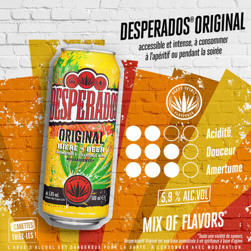 Desperados Original Bière aromatisée à un spiritueux à base d'agave 50cl