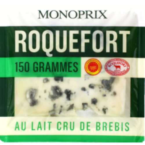 Monoprix fromage roquefort AOP le paquet de 150g
