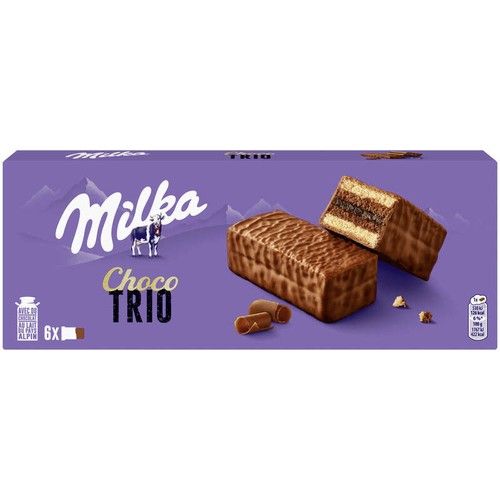 Milka Choco Trio Gâteaux fourrés au Chocolat 180g