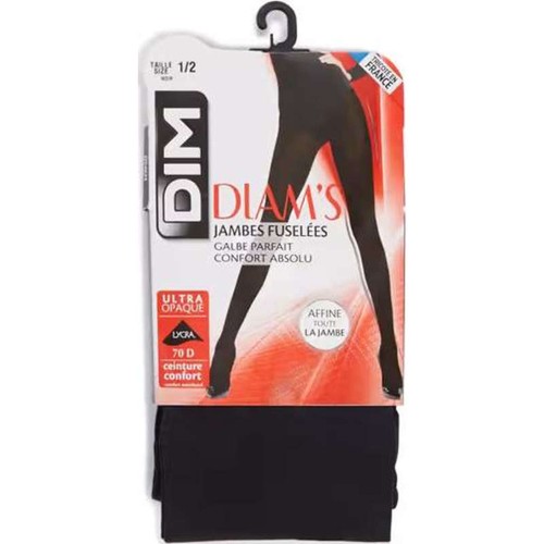 Dim Diam's Collant Jambes Fuselées Ultra-Opaque, Noir, 70D
