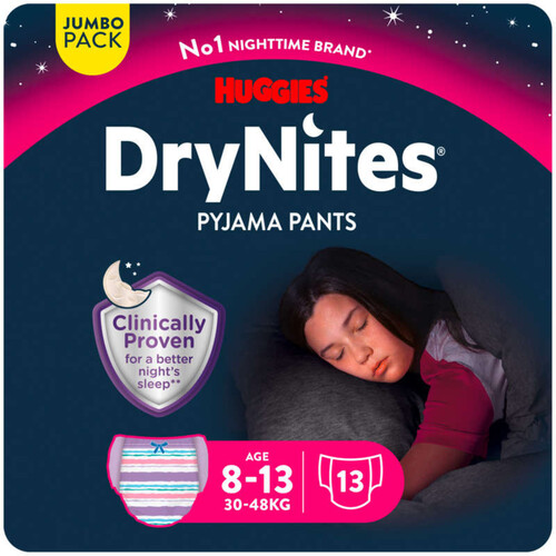 Drynites® Culottes Fille 8-15 ans 27-57kg x13