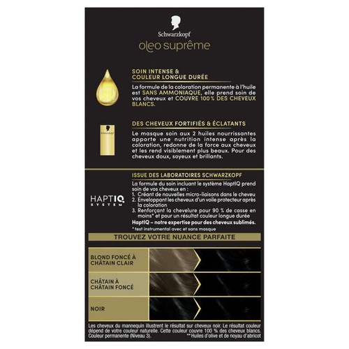 Schwarzkopf Oleo Coloration permanente  1-10 Noir Intense