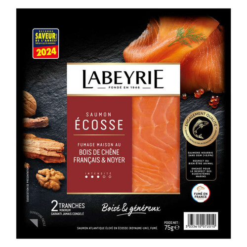 Labeyrie Saumon Fumé d'Ecosse x2 Tranches 75g