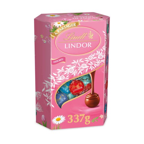 Lindt  Boules Lindor Assortiment fondant Lait 337g