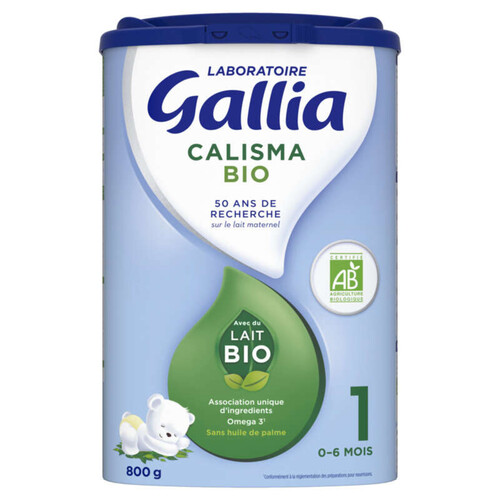 Gallia Lait en poudre 1er âge De 0 À 6 Mois, Bio 800g