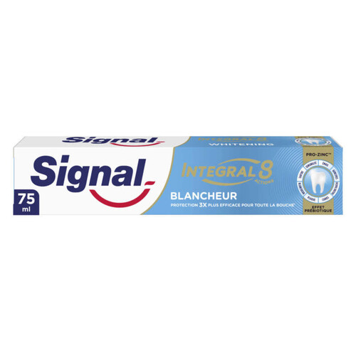 Signal integral 8 dentifrice blancheur prébiotique 75ml