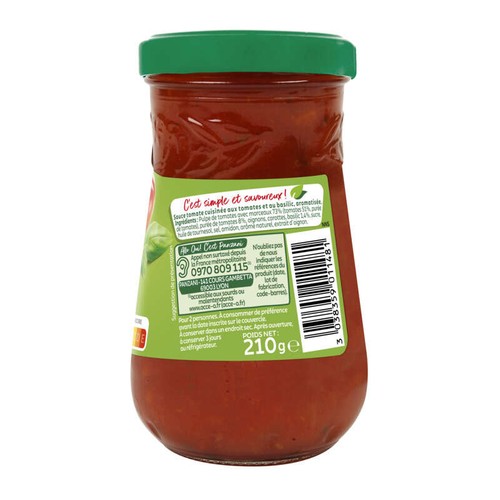 Panzani Sauce Tomate Basilic 210g
