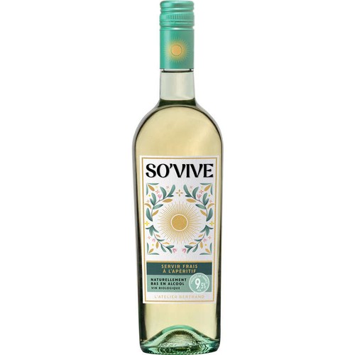 So’Vive  Vin Blanc Bas en Alcool Bio 2024 75cl